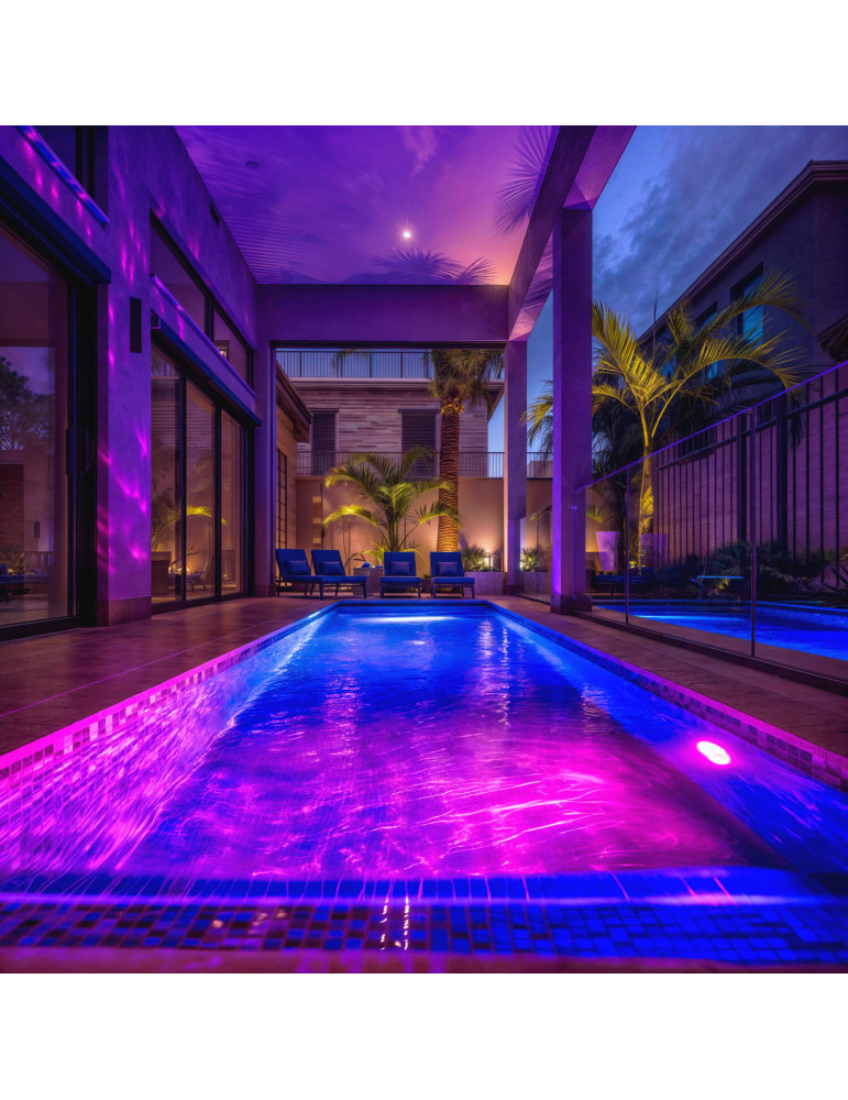 Spot LED Piscine en Saillie Inox RGB Submersible 12V AC IP68 20W