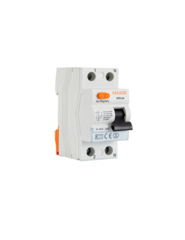 Interrupteur Différentiel Résidentiel Haute Immunité 2P-30mA 40A-Classe A-6kA MAXGE