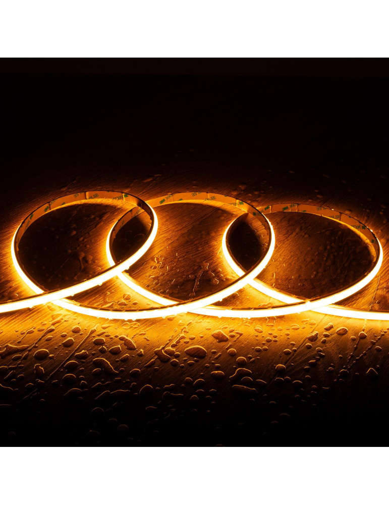 Ruban LED 24V DC WCOB Silicone FLEX 252 LED/m 5m IP65 CRI90 Largeur 10mm FreeCut