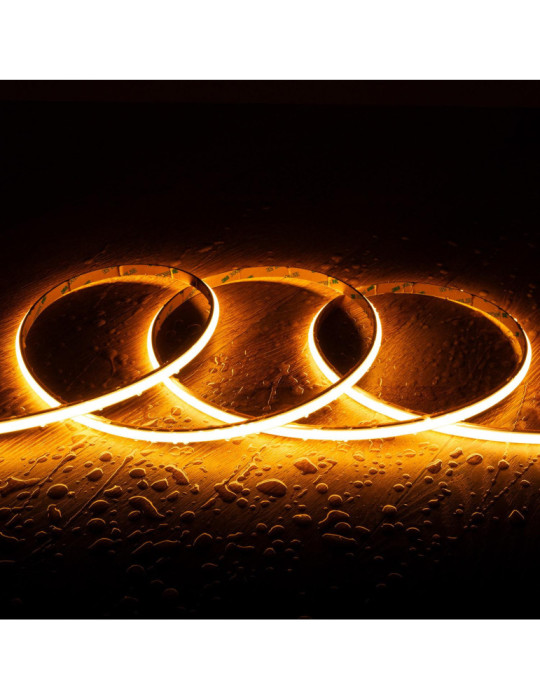 Ruban LED 24V DC WCOB Silicone FLEX 252 LED/m 5m IP65 CRI90 Largeur 10mm FreeCut