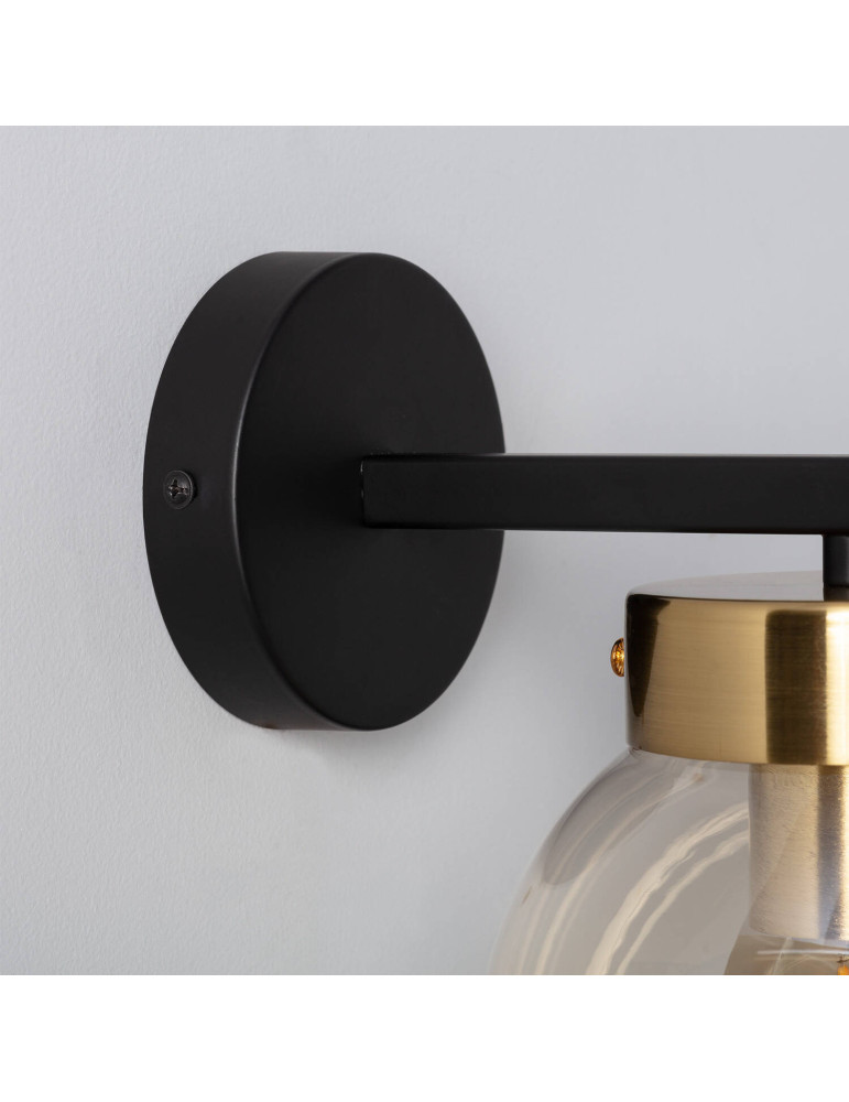 Lampe Murale Métal et Verre Cawu