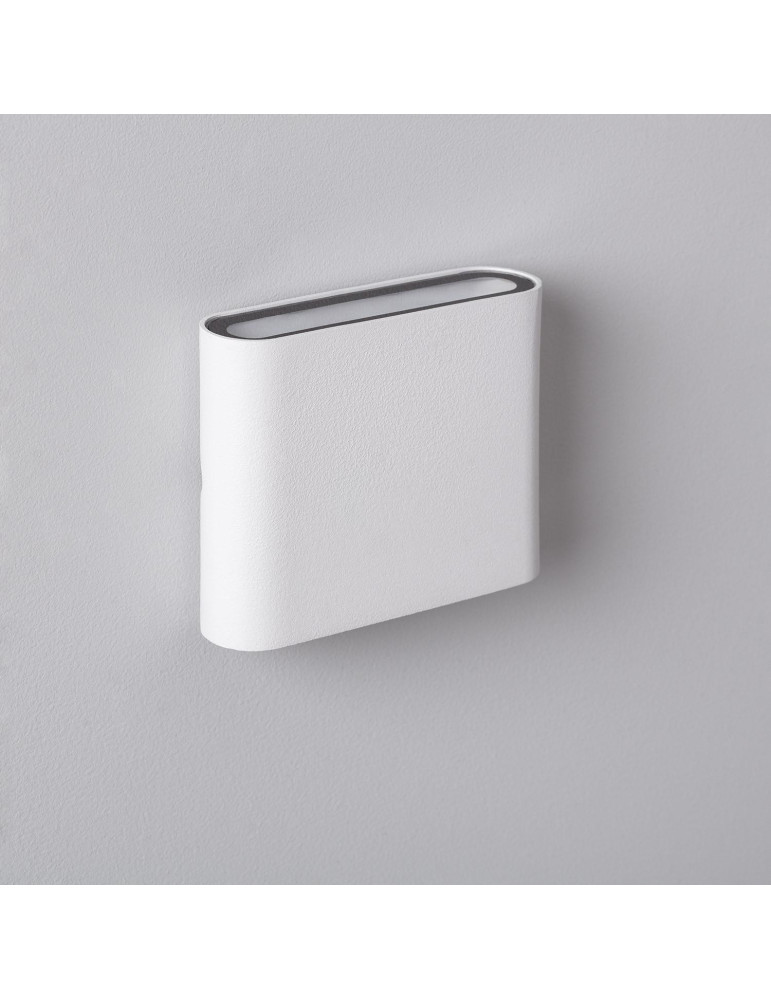 Applique Murale Extérieure LED 6W Aluminium Carrée Éclairage Double Face Blanche