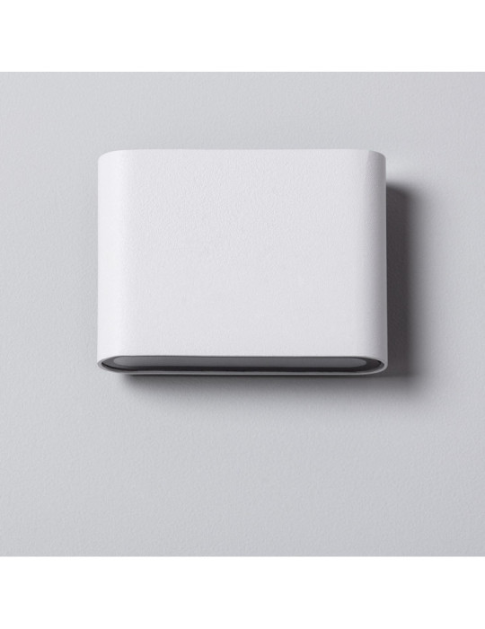 Applique Murale Extérieure LED 6W Aluminium Carrée Éclairage Double Face Blanche