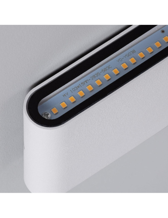 Applique Murale Extérieure LED 6W Aluminium Carrée Éclairage Double Face Blanche