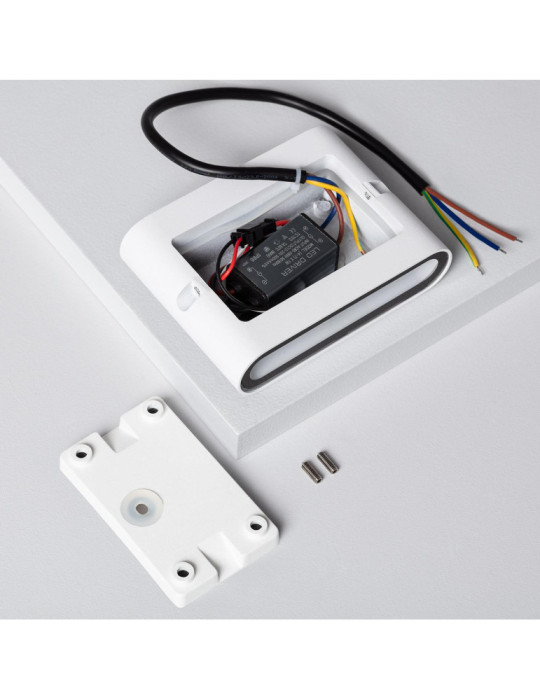 Applique Murale Extérieure LED 6W Aluminium Carrée Éclairage Double Face Blanche