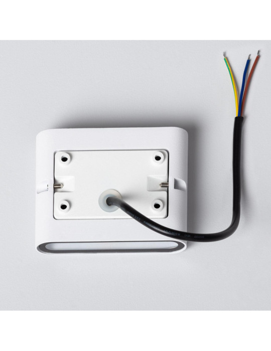 Applique Murale Extérieure LED 6W Aluminium Carrée Éclairage Double Face Blanche