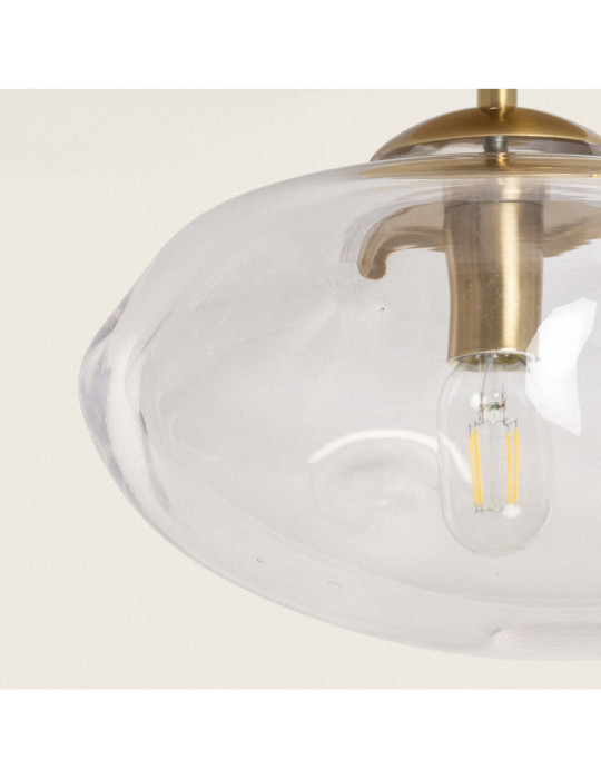 Plafonnier Métal et Verre Halych