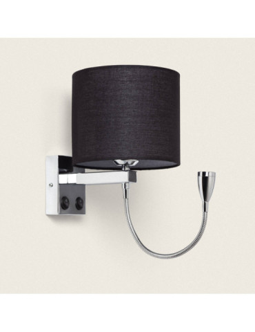 Lampe Murale avec Lumière de Lecture 2.5W Métal Silver-Kianga