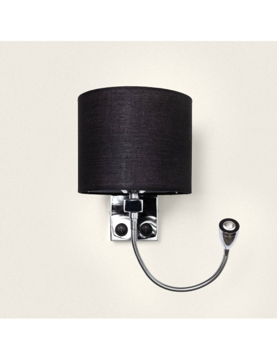 Lampe Murale avec Lumière de Lecture 2.5W Métal Silver-Kianga