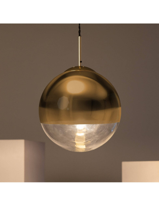 Suspension Métal et Verre Yelitza Gold