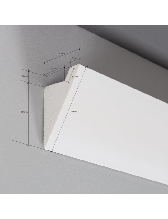 Moulure Diagonale Modern 2m pour Ruban LED