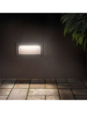 Balise LED Extérieure 4W Encastrable au Mur Rectangulaire Elin Blanche