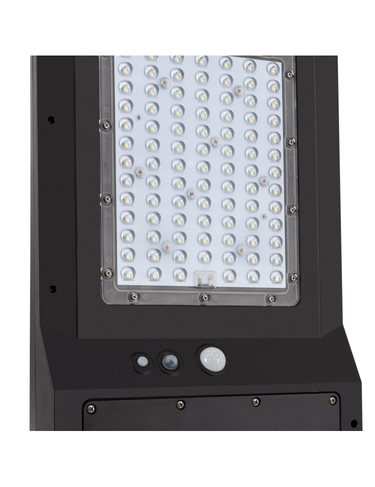 Lampadaire LED Solaire 4800 lm 110 lm/W avec Détecteur de Présence et Crépusculaire