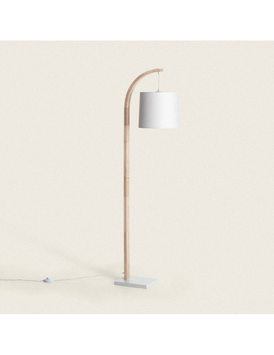 Lampadaire Bois et Textile Haakon