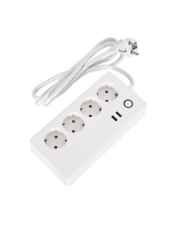 Bloc Multiprises 4 Prises Type F Schuko + 2 xUSB WiFi