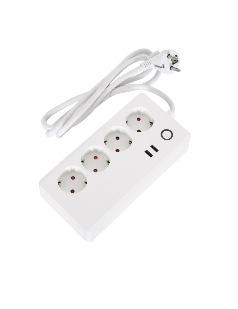 Bloc Multiprises 4 Prises Type F Schuko + 2 xUSB WiFi