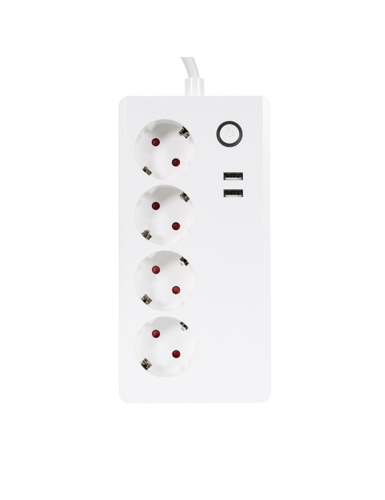 Bloc Multiprises 4 Prises Type F Schuko + 2 xUSB WiFi