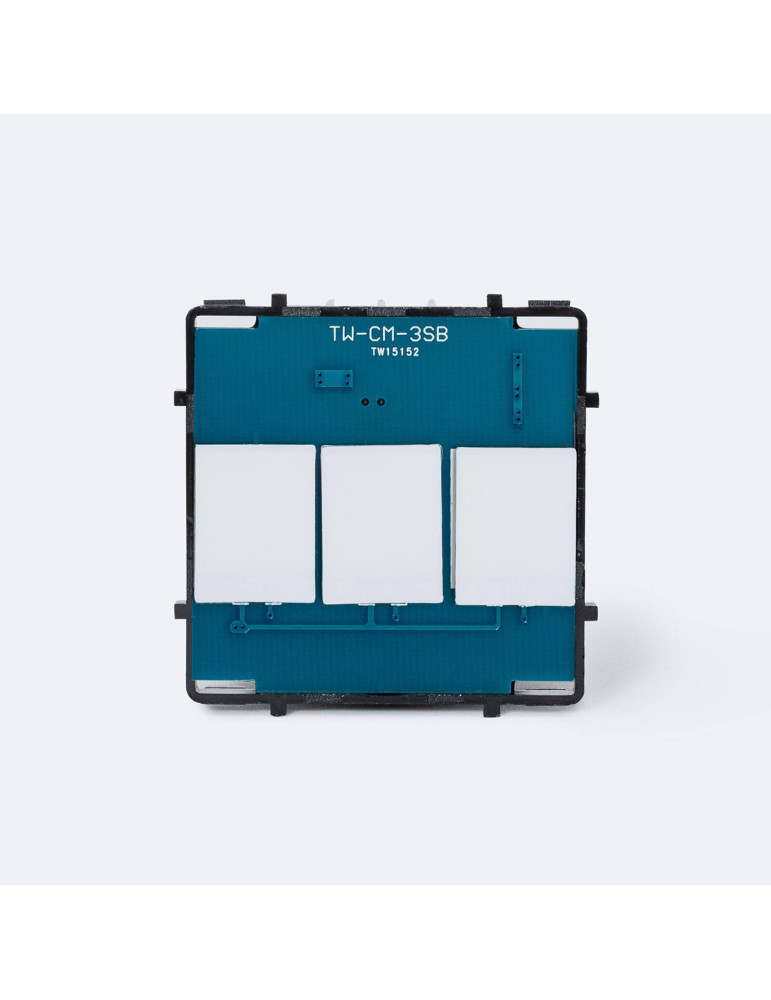 Interrupteur Tactile Triple avec Cadre Verre Modern