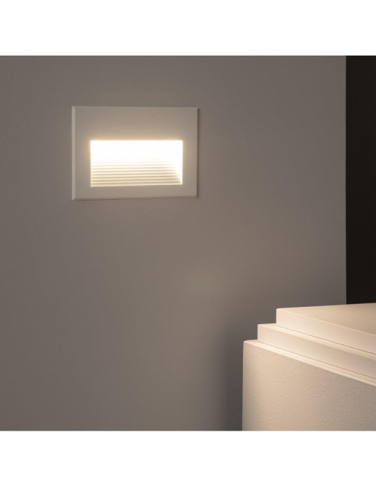 Balise LED Extérieure 5W Encastrable au Mur Goethe Horizon Blanche