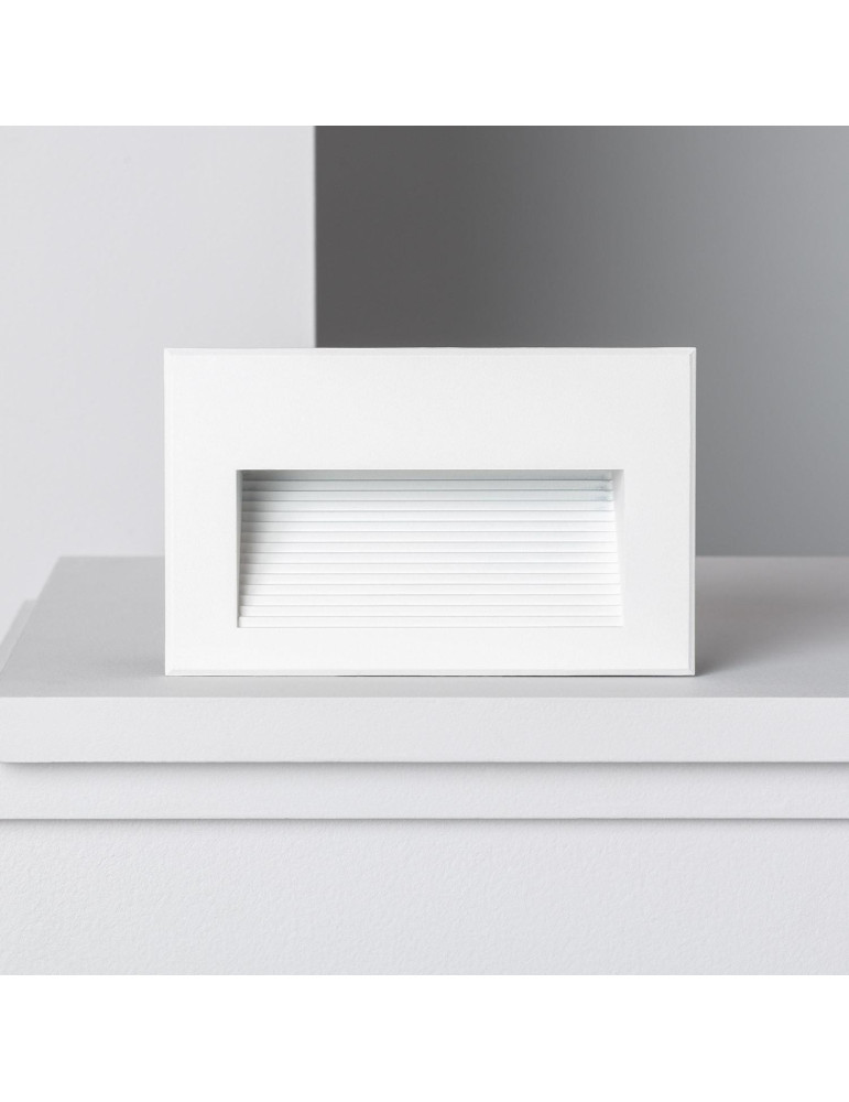 Balise LED Extérieure 5W Encastrable au Mur Goethe Horizon Blanche