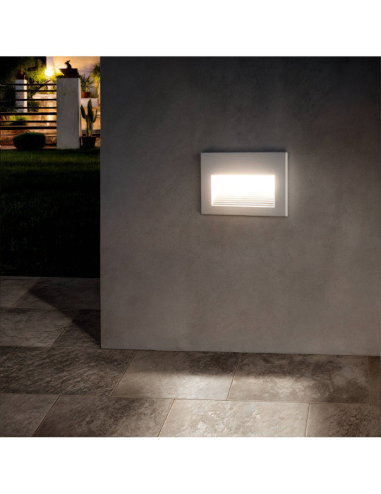 Balise LED Extérieure 5W Encastrable au Mur Goethe Horizon Blanche