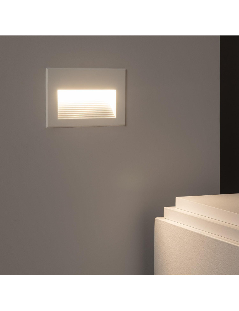 Balise LED Extérieure 5W Encastrable au Mur Goethe Horizon Blanche