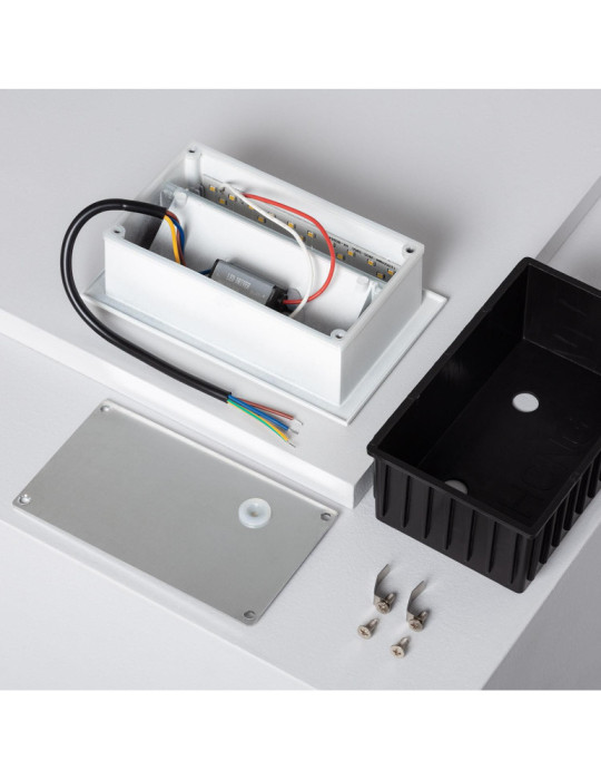 Balise LED Extérieure 5W Encastrable au Mur Goethe Horizon Blanche