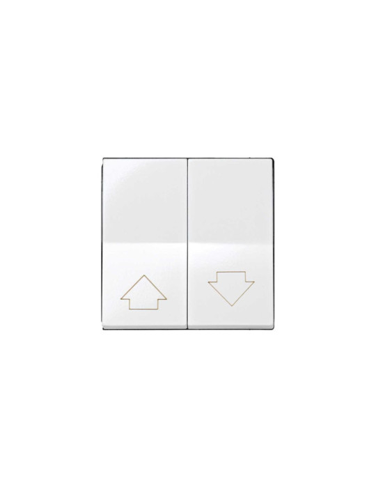 Touche Double pour Appareillage Volets Roulants avec Verrouillage de Sécurité SIMON 28 28028-30