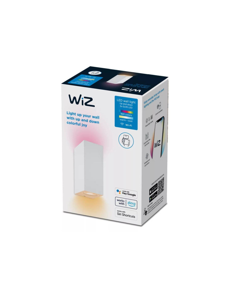 Applique Murale LED Dimmable RGB CCT Smart WiFi+Bluetooth 2x4.7W Éclairage Double Face WiZ