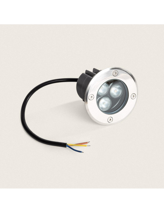 Spot LED Extérieur Solide Encastrable au Sol Inox 3W
