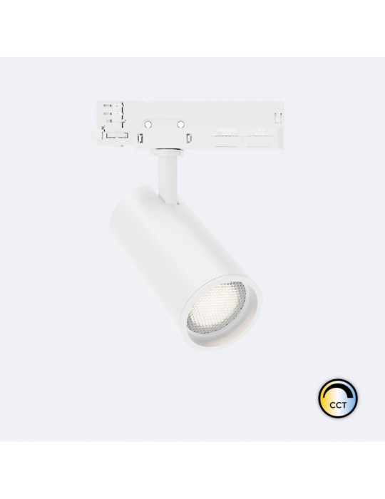 Spot LED Fasano Anti-éblouissement 30W pour Rail Triphasé CCT Dimmable DALI Blanc