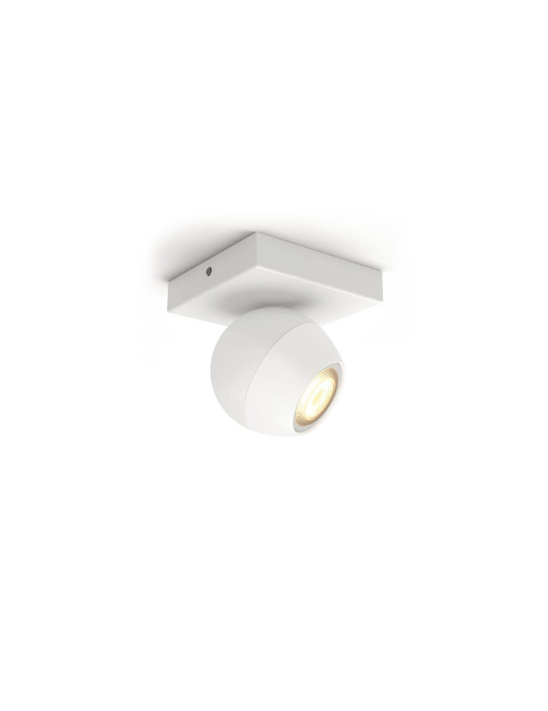 Plafonnier White Ambiance Buckram Rallonge 1 Spot GU10 PHILIPS Hue