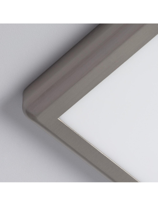 Plafonnier LED Carré 12W Métal Design Silver 180x180 mm