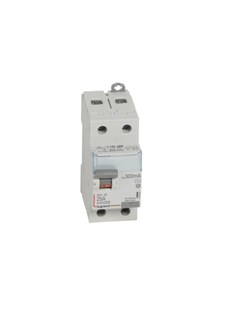 Interrupteur Différentiel DX³ Industriel 2P-300mA 10kA Class AC 25-63A LEGRAND 411524