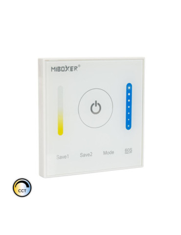 Contrôleur Variateur Mural Tactile LED CCT 12/24 V DC RF MiBoxer P2