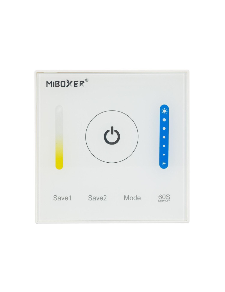 Contrôleur Variateur Mural Tactile LED CCT 12/24 V DC RF MiBoxer P2