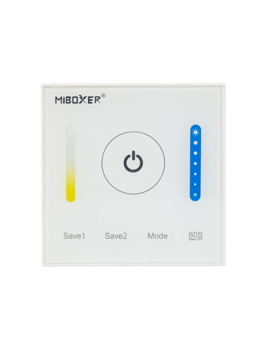 Contrôleur Variateur Mural Tactile LED CCT 12/24 V DC RF MiBoxer P2