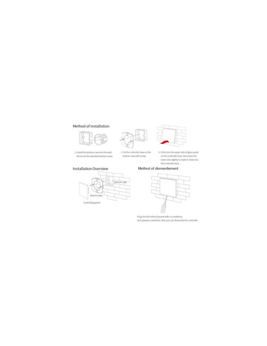 Contrôleur Variateur Mural Tactile LED CCT 12/24 V DC RF MiBoxer P2