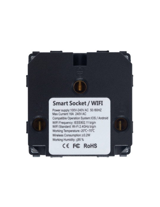 Prise Type F Schuko Wifi avec Plaque Crystal Modern