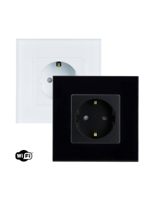 Prise Type F Schuko Wifi avec Plaque Crystal Modern