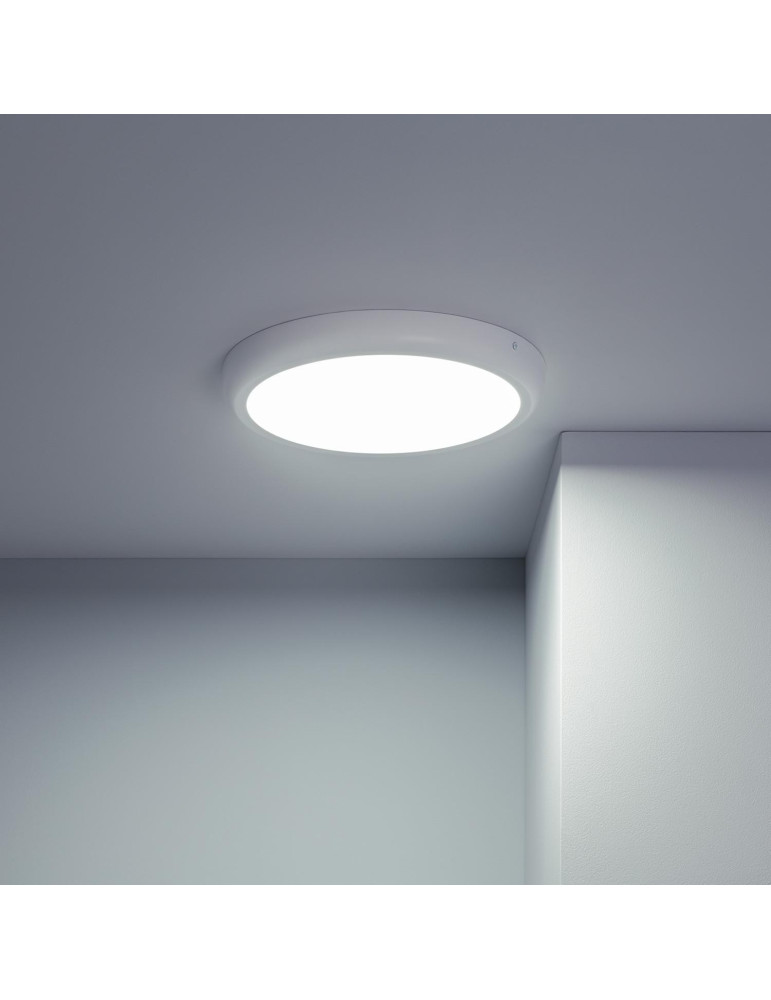 Plafonnier LED Rond Métal 24W Design White Ø300mm