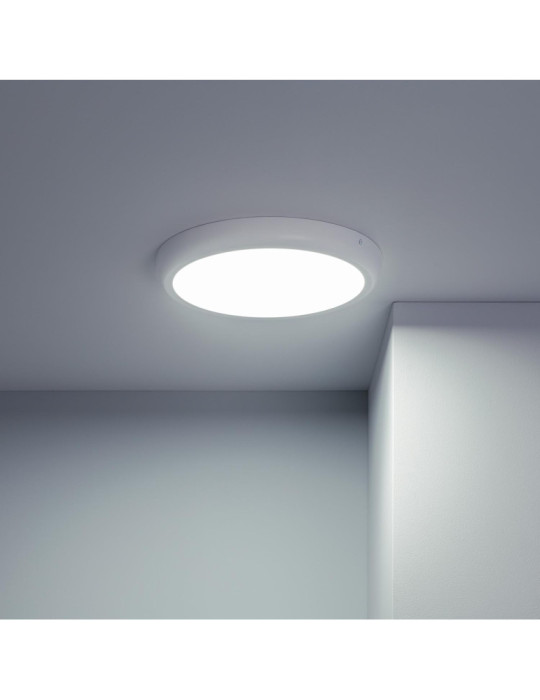 Plafonnier LED Rond Métal 24W Design White Ø300mm
