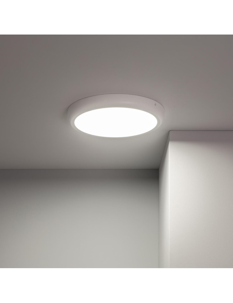 Plafonnier LED Rond Métal 24W Design White Ø300mm