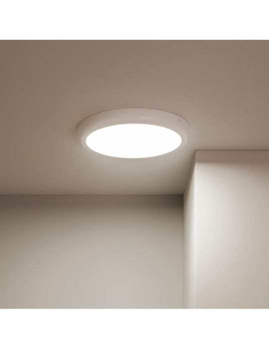 Plafonnier LED Rond Métal 24W Design White Ø300mm