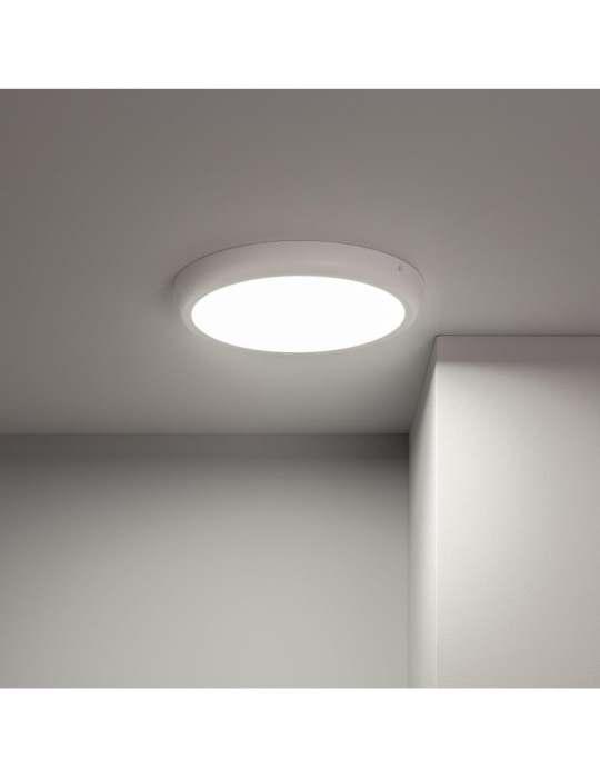Plafonnier LED Rond Métal 24W Design White Ø300mm