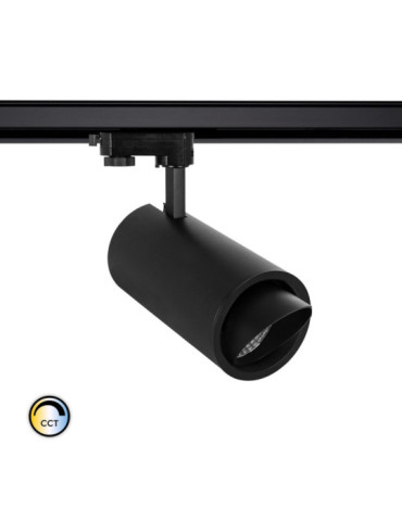 Spot LED sur Rail Triphasé 40W d'Angelo CCT PHILIPS Xitanium Focal Noir