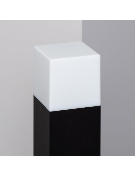 Balise Extérieure en Saillie sur Pied 74cm Augusta Noire avec Détecteur de Présence PIR