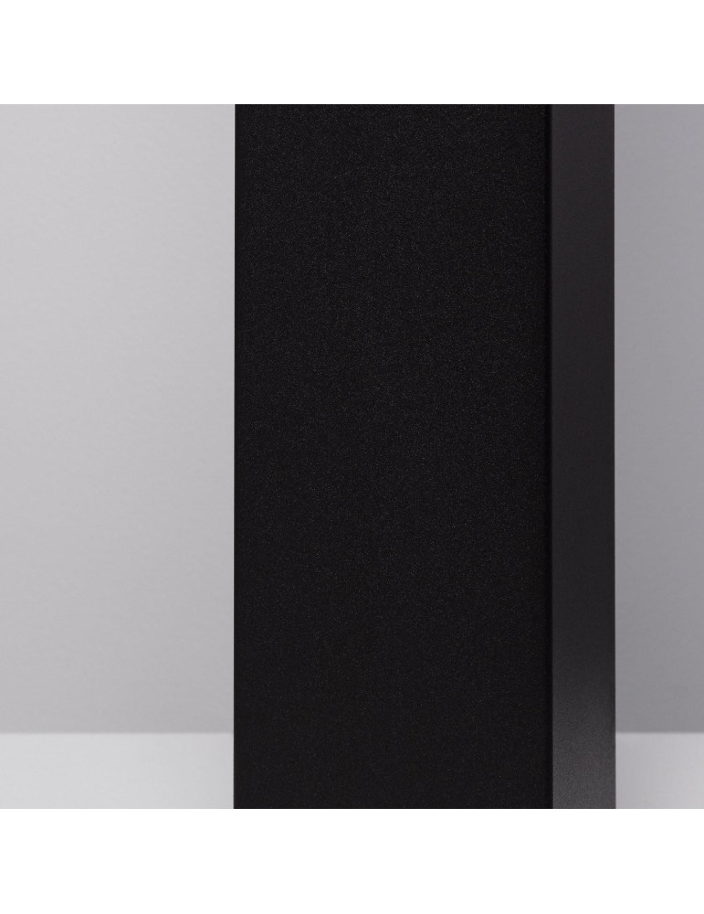 Balise Extérieure en Saillie sur Pied 74cm Augusta Noire avec Détecteur de Présence PIR