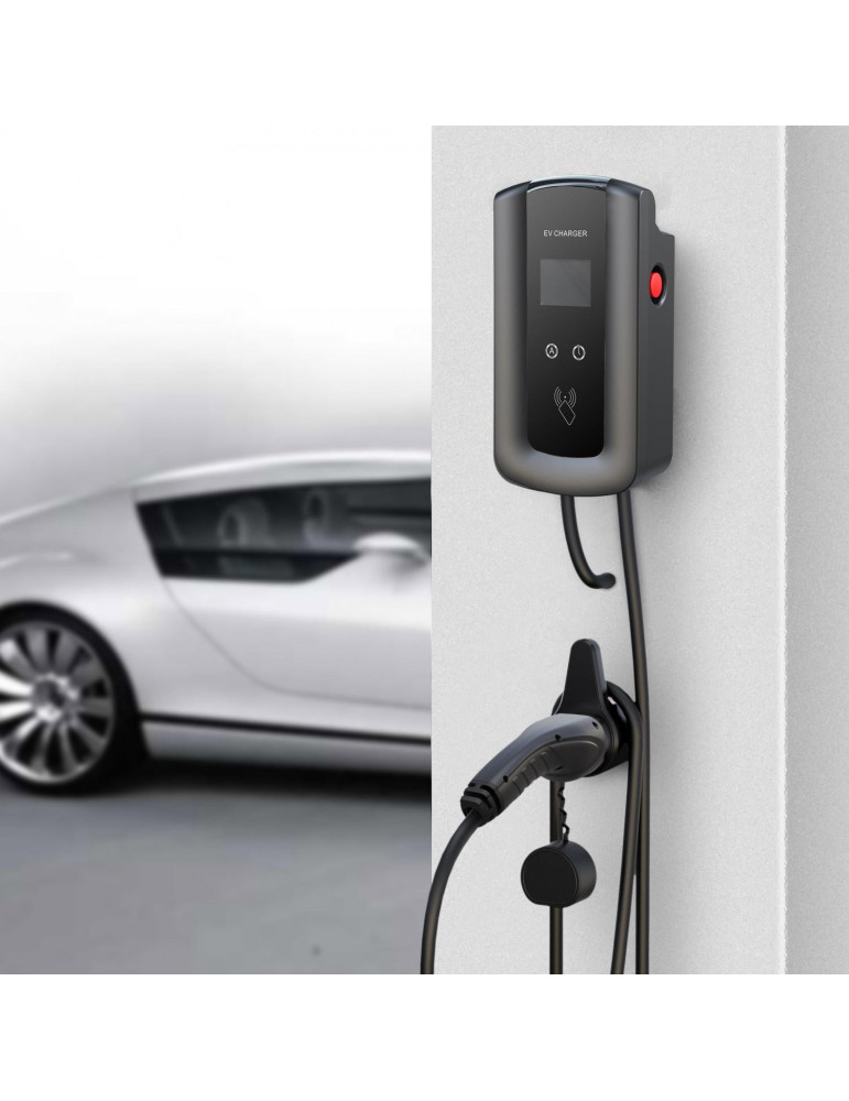 Borne de Recharge pour Voiture Électrique SMART WiFi 7kW Monophasé 5m