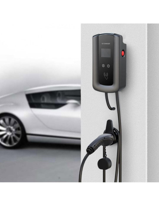 Borne de Recharge pour Voiture Électrique SMART WiFi 7kW Monophasé 5m